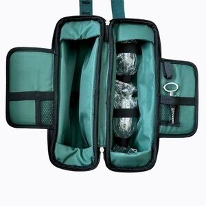 Insulated Wine Tote Portable Caddy Set Travel Bag Picnic Kit